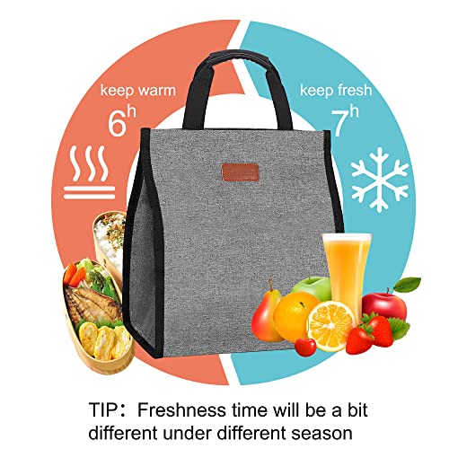 Lunch Bags for Women Insulated Reusable Lunch Tote with Internal Pocket