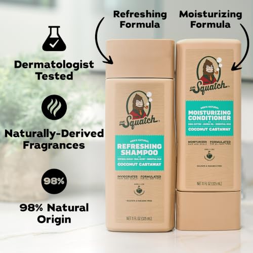 Men's Natural Shampoo and Conditioner Set (22 Fl Oz)