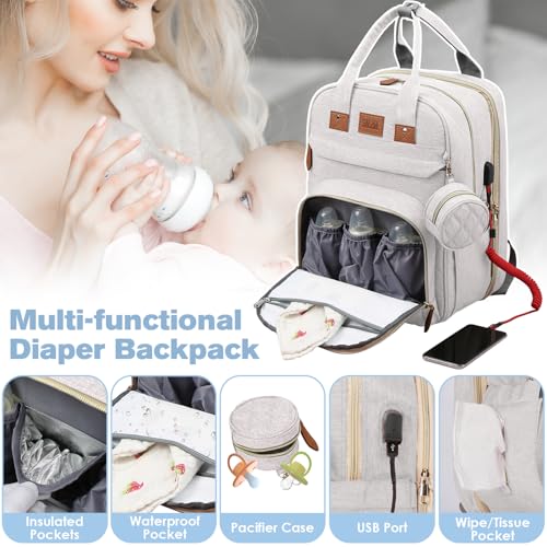 Large Diaper Bag Backpack with Changing Station