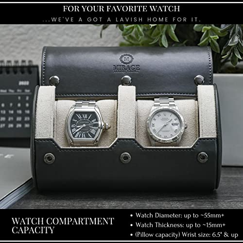 Watch Travel Case for Men Watch Roll for Travel Organizer and Display Watch Case (35 Count)