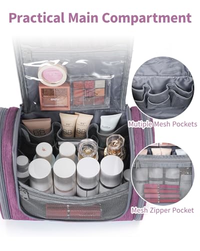 Hanging Toiletry Bag for Women Travel Makeup Bag Organizer Toiletries Bag for Cosmetics Essentials Accessories