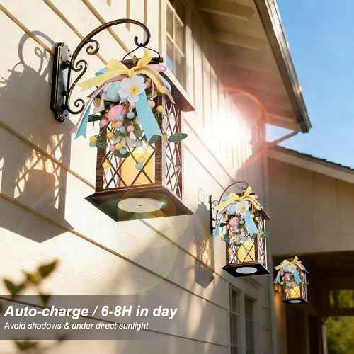 Easter Solar Lanterns Outdoor Waterproof