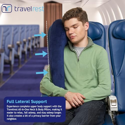 All-in-One Travel Neck Support & Body Pillow - Blue
