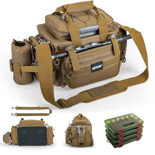 Fishing Tackle Bag with 4 3600 Tackle Boxes