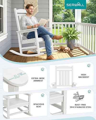 HDPE Oversized Rocking Chair Outdoor