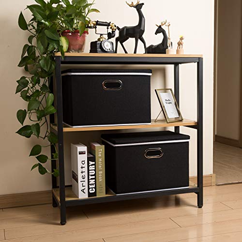 Large Foldable Storage Boxes with Lids [5 (5 Count)