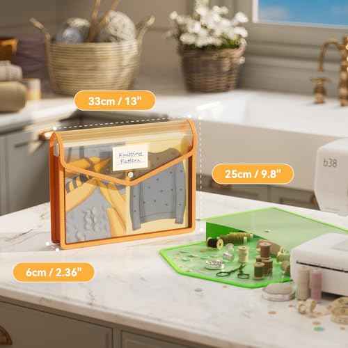 12 Pack Plastic Expanding File Folder (12 Count)