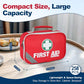 2-in-1 First Aid Kit (215 Piece Set) + 43 Piece Mini First Aid Kit -Includes Ice(Cold) Pack, Moleskin Pad and Emergency Blanket for Travel, Home, Office, Car, Workplace (27.95 Count)