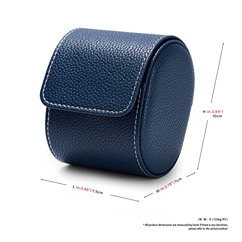 Luxury Leather Travel Watch Case Single Watch Box for Men and Women Portable Jewelry Watch Storage Roll Organizer