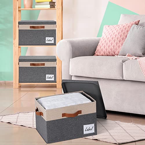 Large Storage Bins with Lids 6 Pack