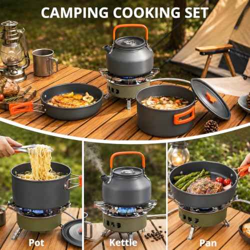 12pcs Camping Cooking Set for 1