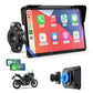 7 Inch Wireless Motorcycle Carplay GPS Navigation System with Apple Carplay and Android Auto Portable Screen with Dual Bluetooth