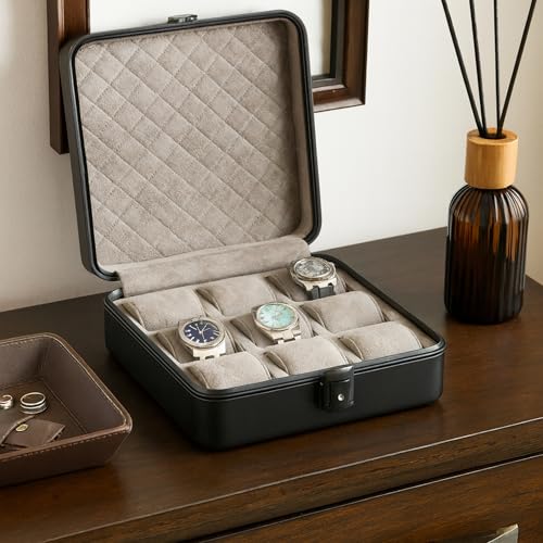 Prague Aluminum Watch Case in Matte Black