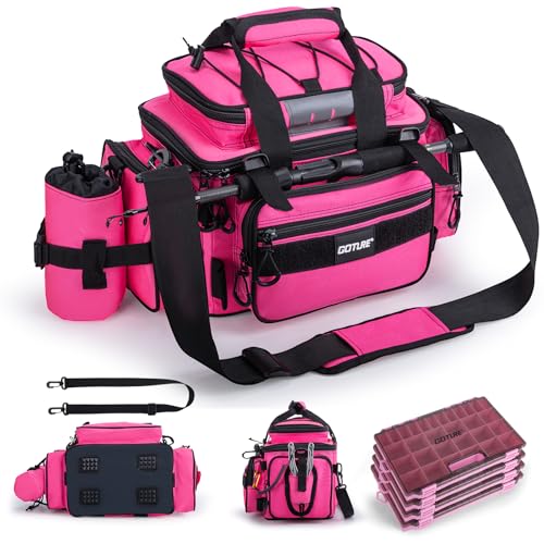 Fishing Tackle Bag with 4 3600 Tackle Boxes