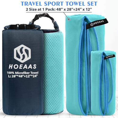 2 Pack Microfiber Travel Towel (2 Count)