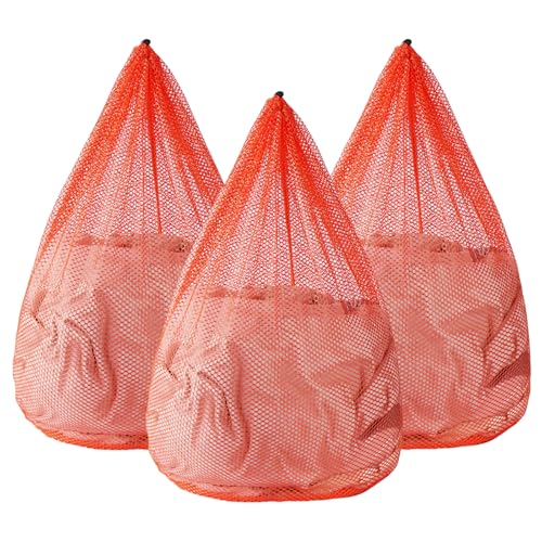 3Pcs Mesh Laundry Bags Washing Machine Mesh Wash Bags Jumbo for Delicates Clothes (3 Count)
