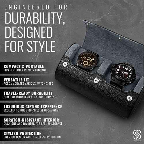 2 Watch Travel Case for Men