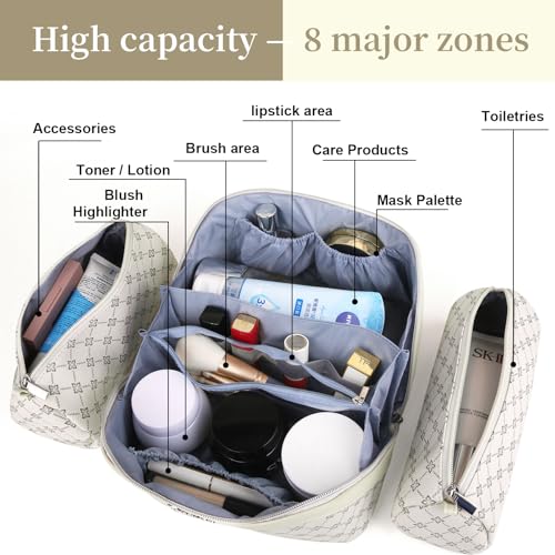 Travel Makeup Bag Cosmetic Bags for Women (3 Count)