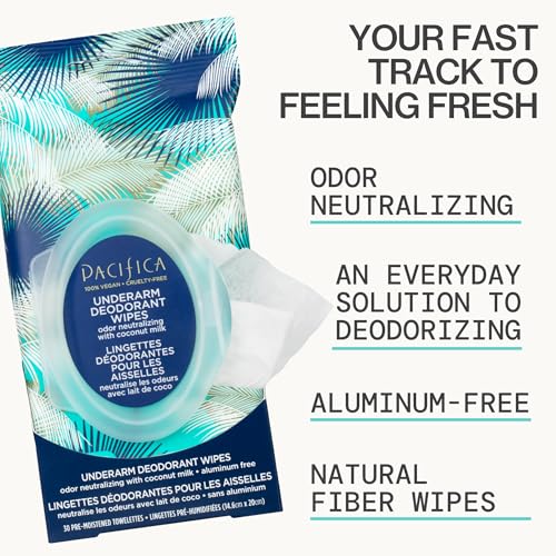 Beauty Coconut Milk & Essential Oils Underarm Deodorant Wipes (120 Count)