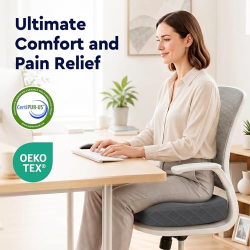 Seat Cushion Memory Foam Sitting Pillow for Office Chair
