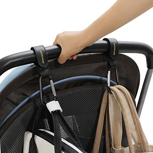 4Pack Universal Baby Stroller Hooks Clips for Hanging Bags and Shopping