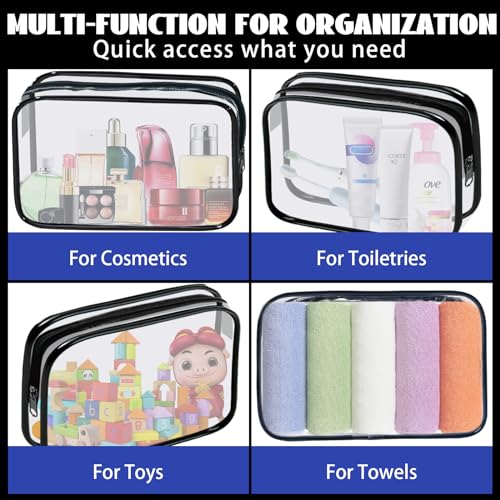 16 Pack Waterproof Cosmetic Bag TSA Approved Toiletry Bag (16 Count)