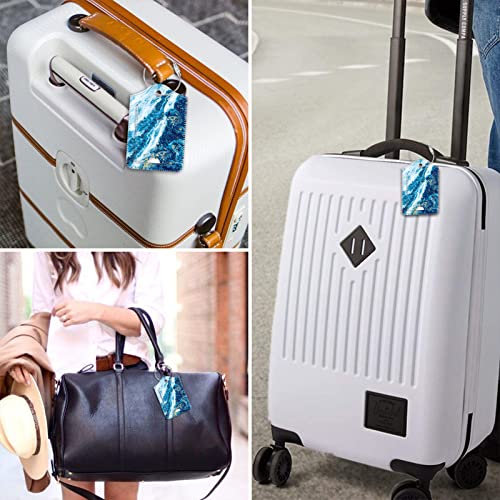 Luggage Tags Privacy Cover ID Label for Travel Bag Suitcase (2 Count)