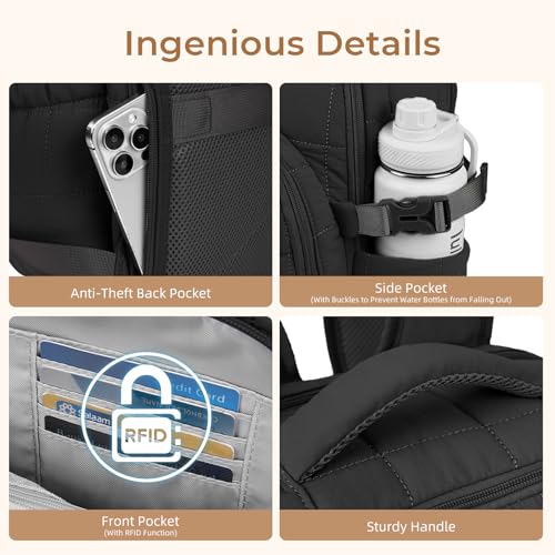 Quilted Backpack with RFID