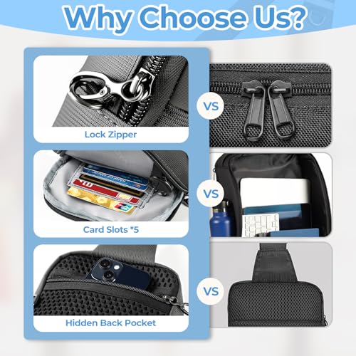 Sling Bag Anti Theft Sling Crossbody Bag for Women Men