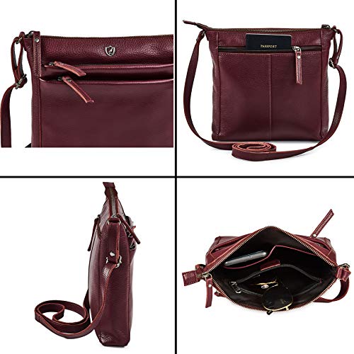 Leather Crossbody Bags for Women Small Genuine Nappa Purse Multi