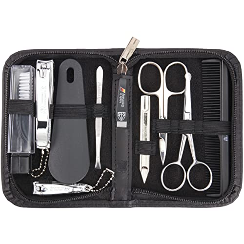 brand quality 10 piece manicure pedicure grooming kit set for nail care tweezers file clipper