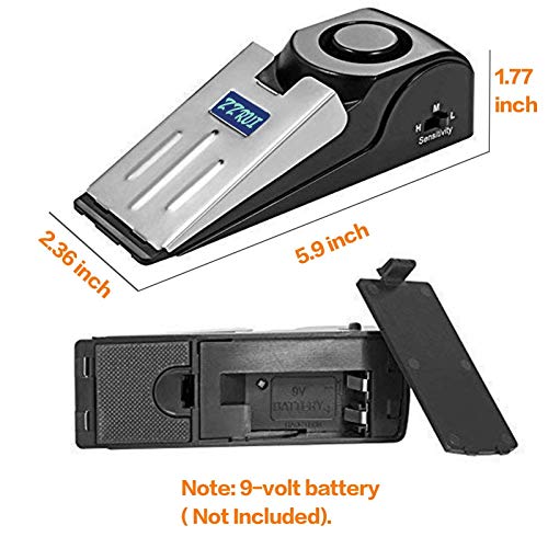 2 Pack Door Stop Alarm with 120dB Siren (2 Count)