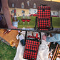 Insulated 2 Bottle Wine Bag Tote Leakproof Carrier Cooler Plaid Red