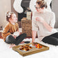 Acacia Bed Tray Table with Folding Legs