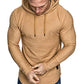 Mens Fashion Athletic Hoodies Sport Sweatshirt Solid Color Fleece Pullover Khaki L
