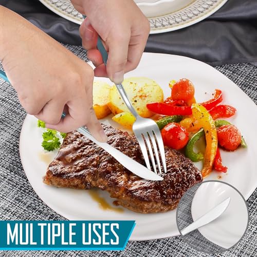 Gradient Blue Silverware Set