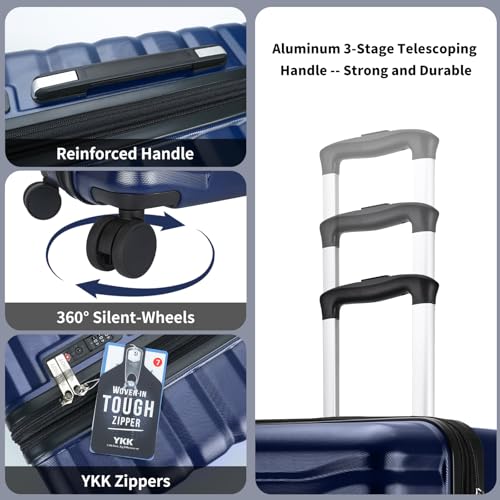 3 Piece Hardshell Travel Luggage Set (3 Count)