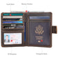 Polare Luxury RFID Blocking Leather Passport Holder Travel Wallet For Men and Women