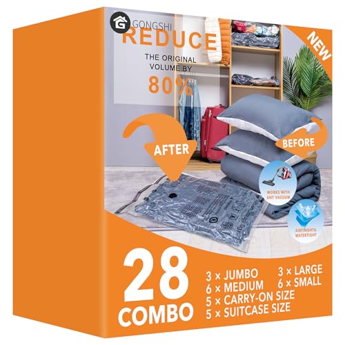 Vacuum Storage Bags for Clothing (28 Count)