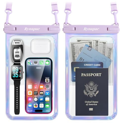 Large Waterproof Phone Pouch Up to 10" (2 Count)