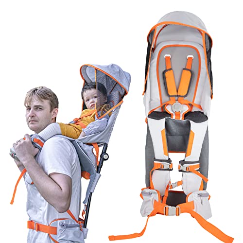 Baby Shoulder Carrier Baby Hiking Backpack Carrier with Rain Cover Sun Shade for Child Safe Backrest and Toddler Ergonomic Seat Holds 40 Pound for Children Between 6 Months
