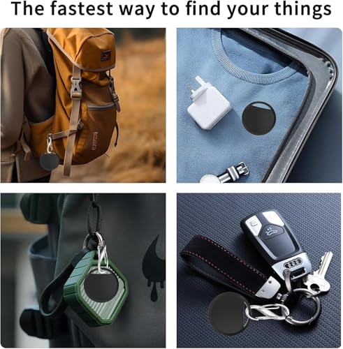 Air Tracker Tags 4 Pack Apple MFi Certification Smart Tag Bluetooth Trackers Work with Find My (4 Count)
