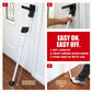 2-in-1 Door Security Bar with Alarm & Sliding Door Stopper Security Bar with 120db Loud Siren - Rugged Iron Rated for 400lbs, (Protects Against Scratches) New Model for Wider Compatibility