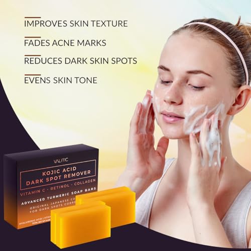 Kojic Acid Dark Spot Remover Soap Bars (14.08 Ounce)