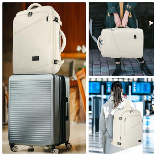 Beige Travel Backpack Women