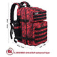 Military Tactical Backpack for Men and Women 45L Army 3 Days Assault Pack Bag Large Rucksack with Molle System Red Black