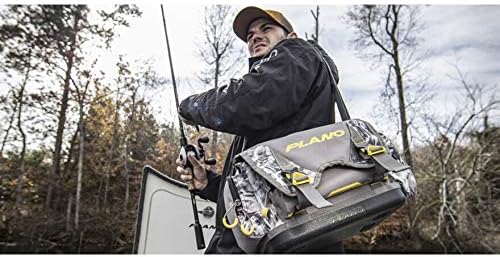 Plano B-Series 3600 Mossy Oak Manta Tackle Bag, Manta Camo with Yellow Accents, Includes 4 StowAway Utility Boxes, Soft Fishing Tackle Storage for Offshore & Onshore