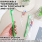 Disposable Toothbrushes with Toothpaste and Floss (50 Count)