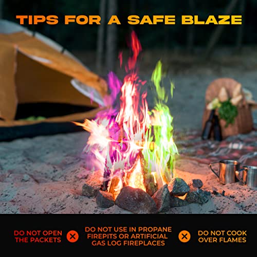 Magic Campfire Fire Color Changing Packets for Fire Pit (50 Count)