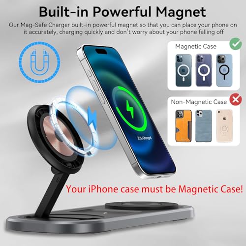 3 in 1 Fast Wireless Charger Stand for iPhone